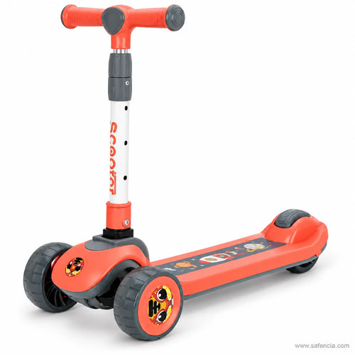 Wide Wheel Kids Scooter with Space-Print Deck & LED Wheels
