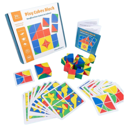Wooden Pixy Cubes β Creative Educational Wooden Block Puzzle Toy for Kids