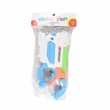 Compact pump action water gun toy for kids in blue