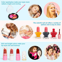 Unicorn makeup kit bag open showing all accessories pretend play beauty set girls ToyVerse