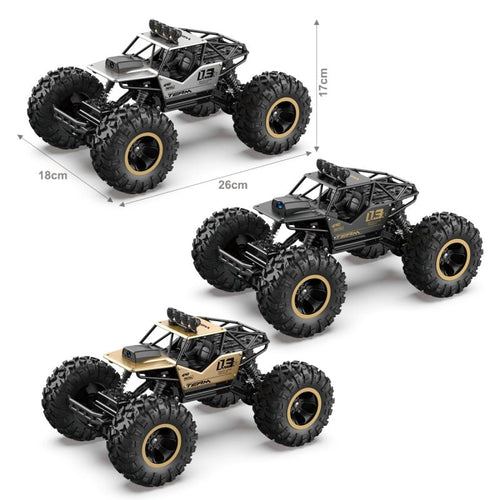 RC Rock Crawler with Live Transmission – Side Off-Road View
