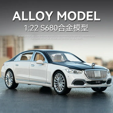 KT 1:22 Diecast Mercedes Maybach S680 Die-Cast Model Car Pull-Back Light Sound Pakistan