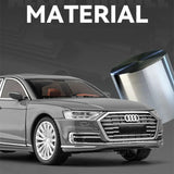 1:24 Diecast Audi A8 Model Car – Pull-Back with Lights & Sound
