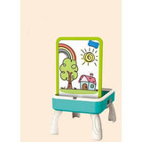 2-in-1 Blocks & Drawing Table – Building Blocks Activity Table for Kids