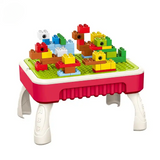 2-in-1 Blocks & Drawing Table – Building Blocks Activity Table for Kids