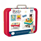 2-in-1 Blocks & Drawing Table – Building Blocks Activity Table for Kids