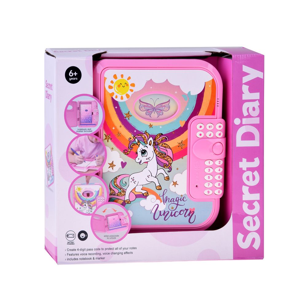 Magical Unicorn Notebook Locker Set with Accessories for Kids