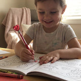Red Heart-Shaped Glitter Pen for Kids