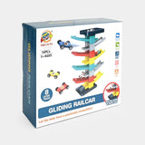 Gliding Railcar Building Blocks Track Set for Kids