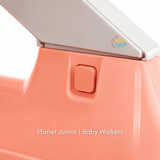 Foldable Baby Learning Walker with Activity Tray, Handle Bar & Padded Seat (Pink)