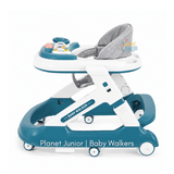 Height-Adjustable Foldable Baby Walker with Steering Wheel Activity Tray