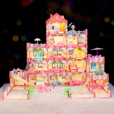166-Piece DIY Barbie Villa Doll House with Mini Action Figures & Accessories – Pink