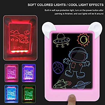Magic LED Drawing Board for Kids – Light-Up Erasable Doodle Pad