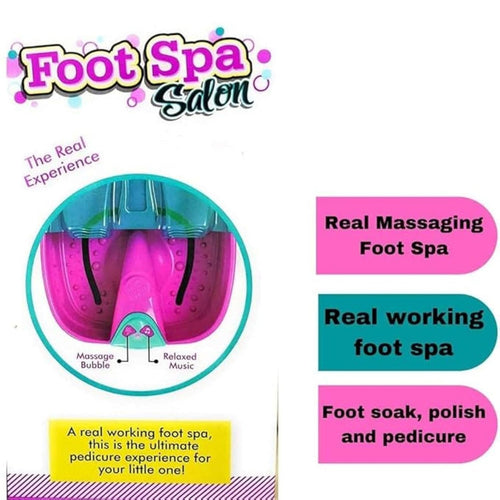 Girls 17pc Foot Spa Kit with Nail Polish and Accessories