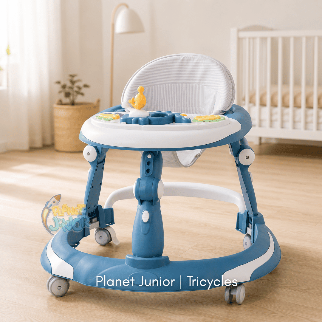 3-in-1 Baby Walker with Rocking Function, Feeding Tray & Music