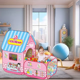 Pop-Up Ice Cream Tent House for Kids