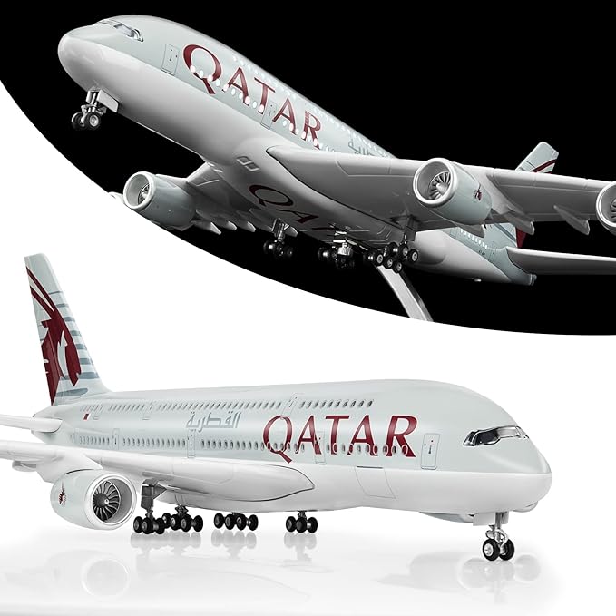 Qatar Airways A380 1:160 Diecast Plane Model – Aviation Collectible