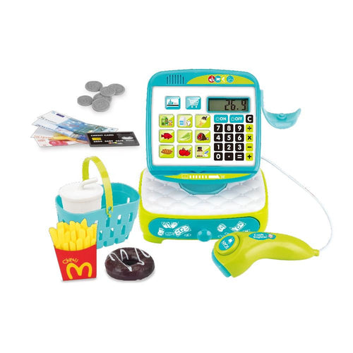 Kids Toy Cash Register Set with Scanner & Calculator