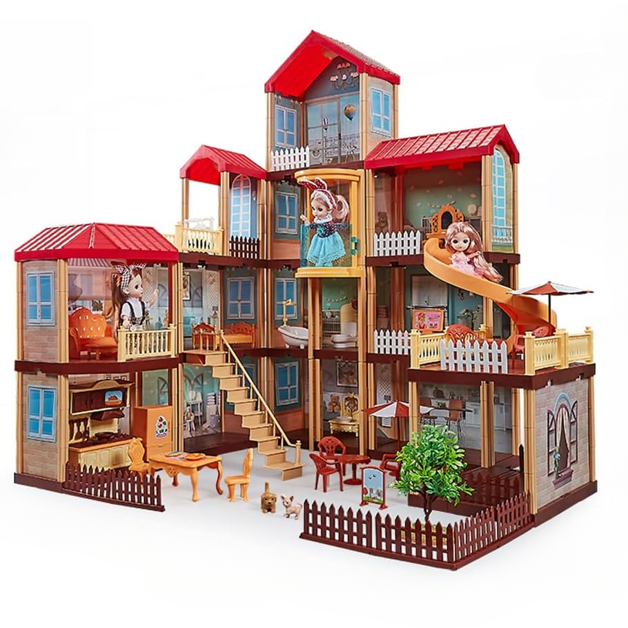 Qixi Toys Princess Doll House – 395-Piece Luxury Playset
