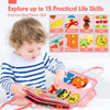 Montessori Busy Book for Toddlers – 4 Interactive Learning Pages