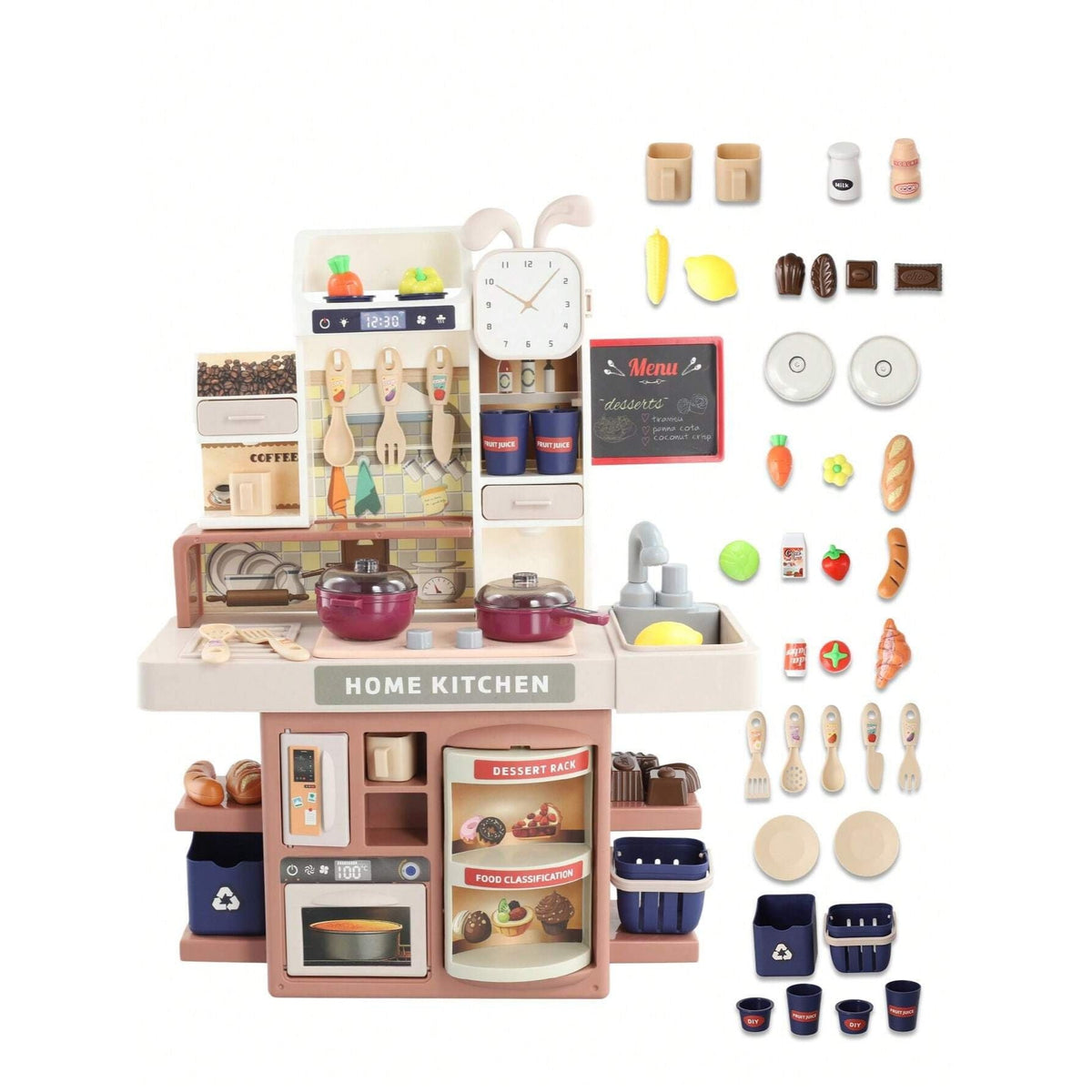 DIY Dream Home Kitchen Play Set – 33+ Piece Pretend Play Kitchen