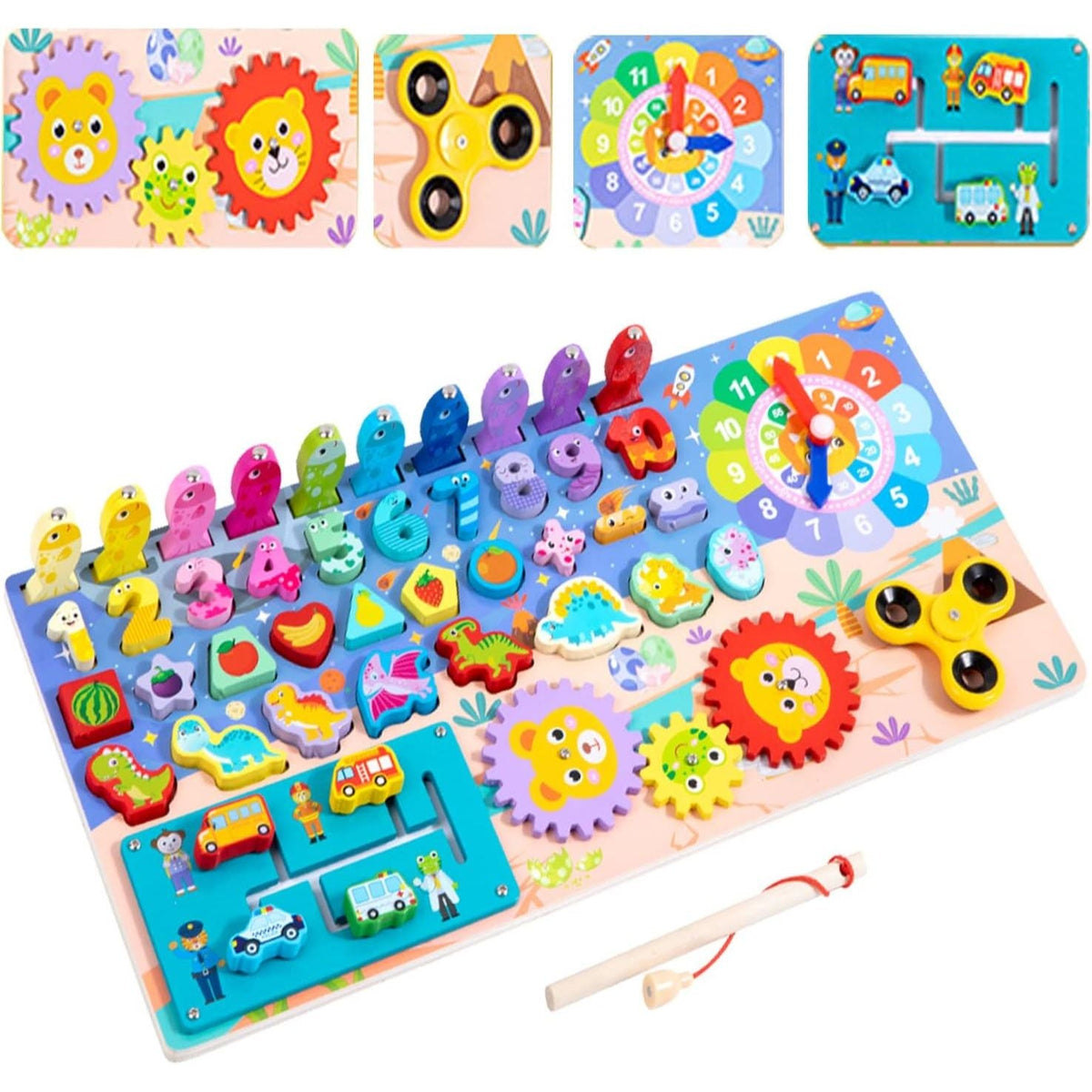 Multifunctional Logarithm Board Game – 8-in-1 Wooden Learning Toy for Kids
