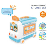 Transforming Kitchen Set for Kids – 2-in-1 Bus to Kitchen Playset