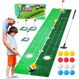 Kids Golf Play Set with 2-Meter Putting Mat & Flag Targets