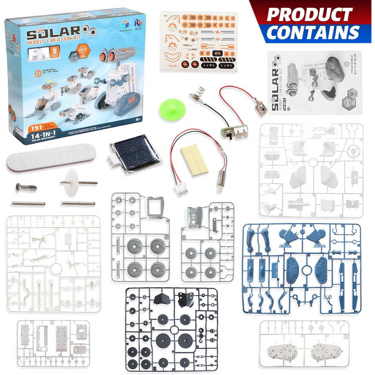 14-in-1 Solar Robot Kit – DIY STEM Building Toy for Kids