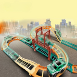 DIY Urban Rail Track Set with Toy Truck for Kids