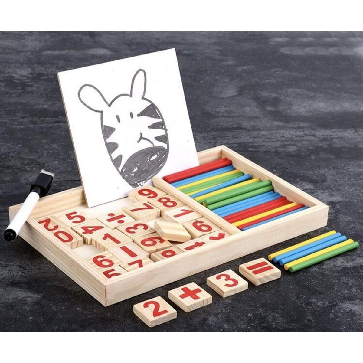Maths Learning Drawing Board – Whiteboard & Chalkboard Set for Kids