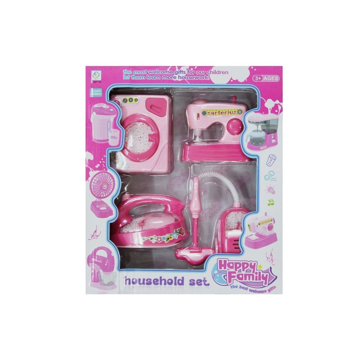 Household Happy Family Kids Play Set – Pretend Appliance Toys