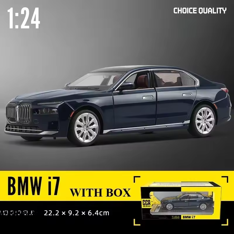 BMW i7 1:24 Diecast Model Car – Opening Doors & Display Base
