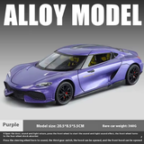 Koenigsegg Gemera 1:24 Diecast Model Car – Pull-Back with Lights & Sound