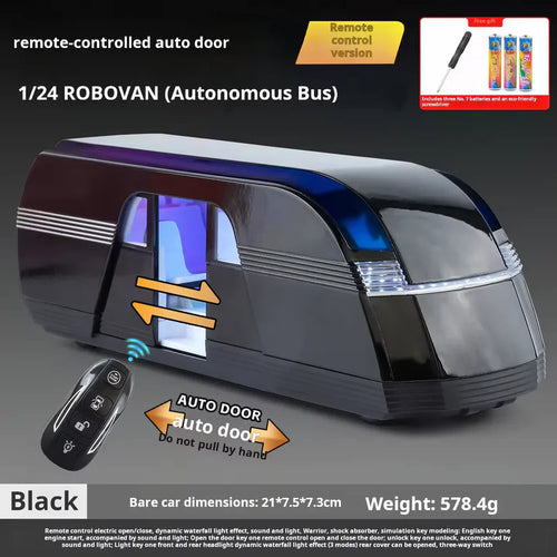 Tesla RoboVan Diecast Model Car – 1:24 Scale with Key, Lights &amp; Sound