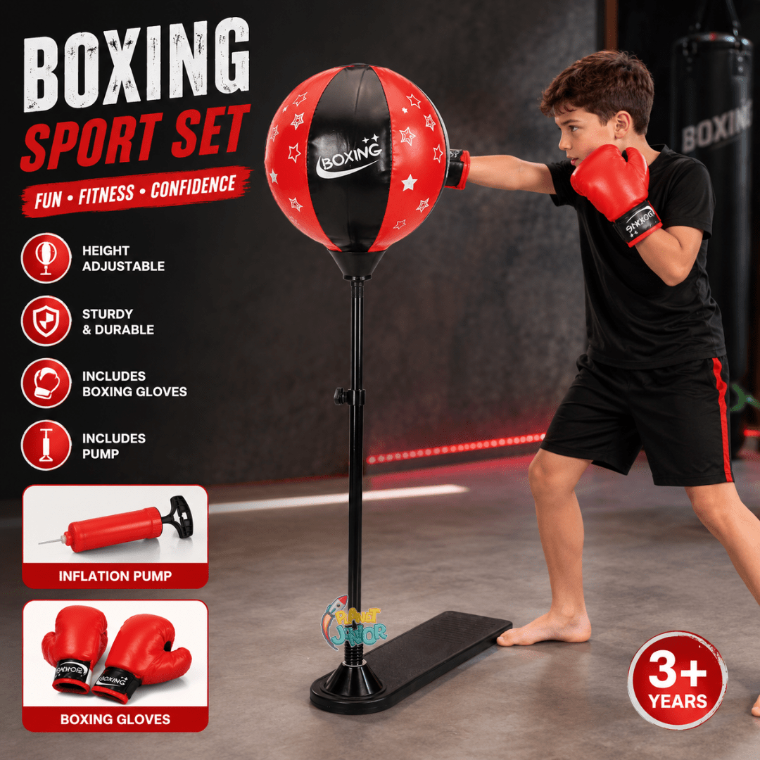 Adjustable Kids Boxing Punching Ball Set with Stand