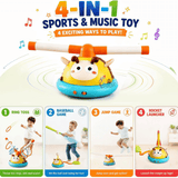 Bee 4-in-1 Rocket Launcher, Balance & Catching Activity Game for Kids