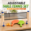 Adjustable Table Tennis Retractable Net Set with Paddles & Balls