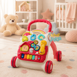 3-in-1 Interactive Baby Push Walker with Activity Panel & Activity Table
