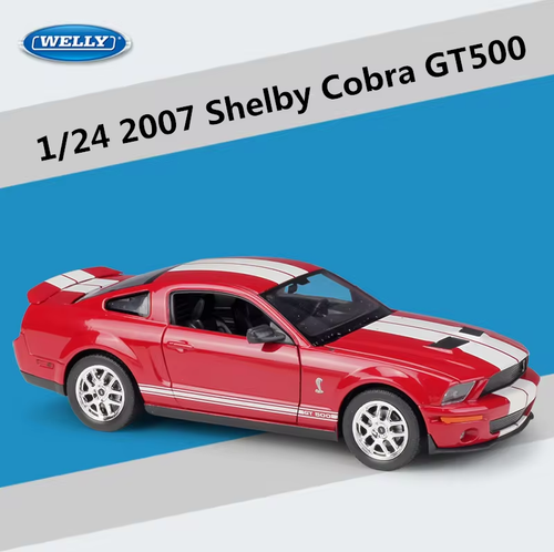 Welly 1:24 Shelby Cobra GT500 (2007) Diecast Model Car
