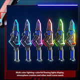 2-in-1 LED Axe Sword Toy — 7-Color Mist Spray, Sound & Vibration for Kids