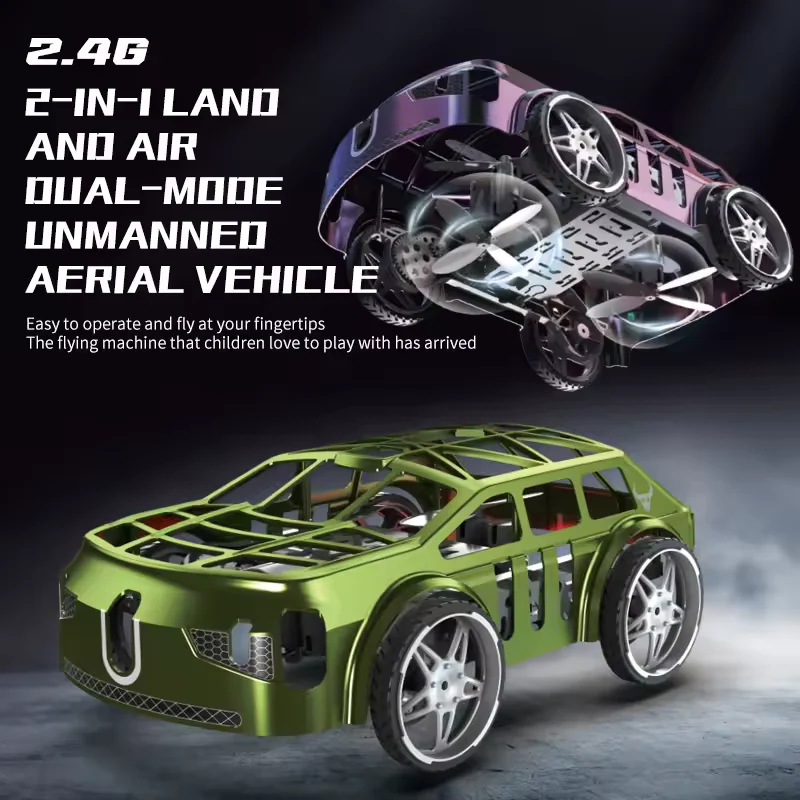 2-in-1 RC Flying Car & Drone – Land & Air Dual-Mode