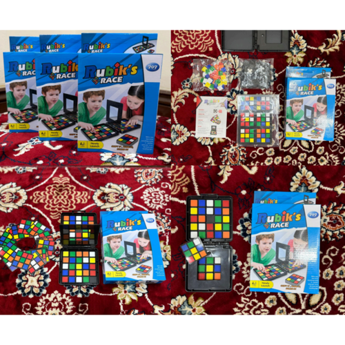 Rubik Race – 2 Player Fast-Paced Sliding Tile Strategy Game with Travel Case