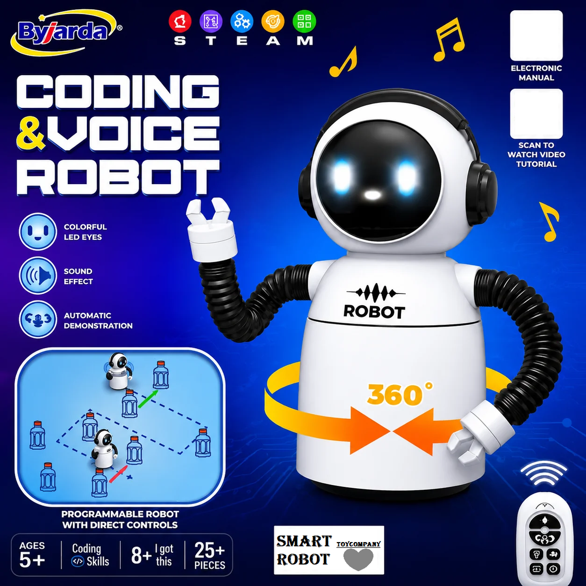 2.4GHz RC Coding & Voice Robot Toy for Kids