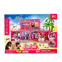 166 pcs doll house set showing mini doll action figure and accessories