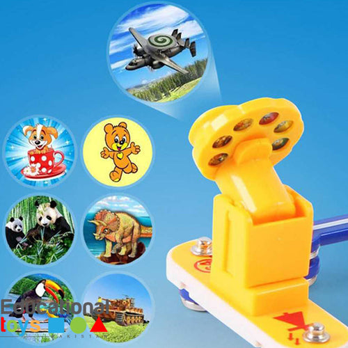 Electric Circuit Block Pieces with Projector Module - Science Toy for Kids