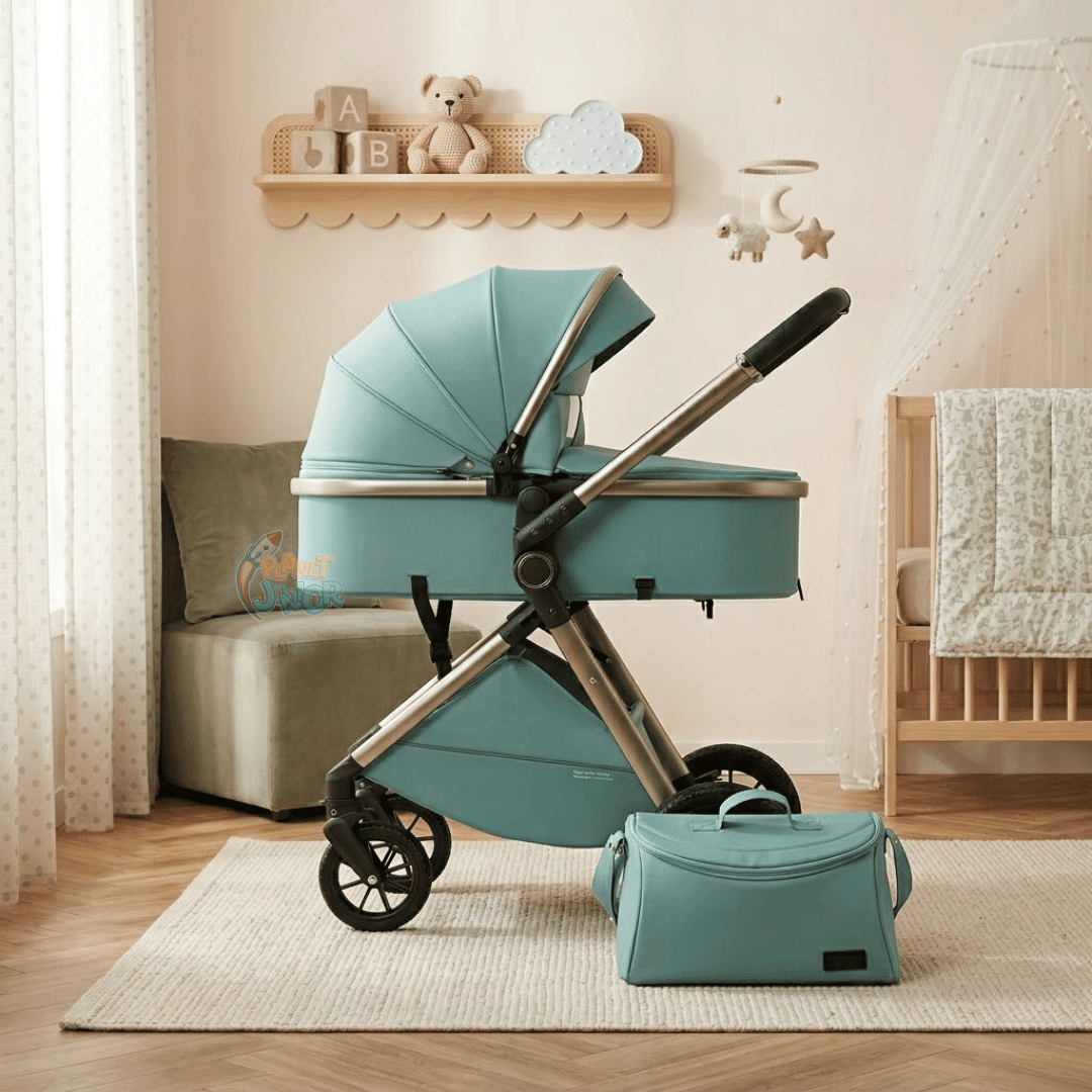 Kidilo 2-in-1 Reversible Baby Stroller with Mommy Bag