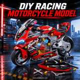 2-in-1 Take-Apart Motorcycle Workshop Building Set for Kids