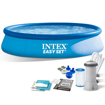INTEX 13ft Easy Pool Set with Filter Pump | Kids Family Pool