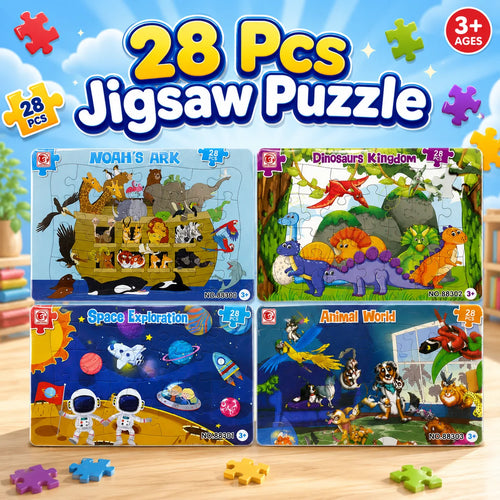 28 Pcs Wooden Educational Jigsaw Puzzle for Kids